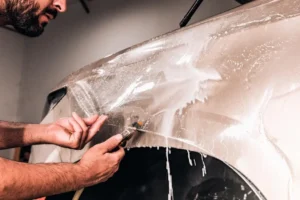 Washing car with paint protection film